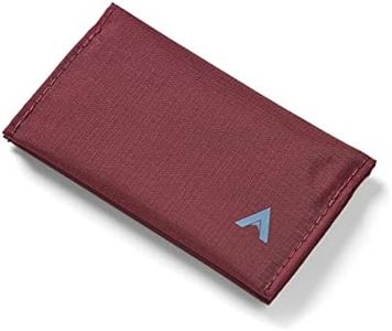 Allett Card Holder Wallet, Mulberry | Nylon, Bifold, Holds 2-12 Business Cards, Thin, Minimalist, Front Pocket | For Men and Women