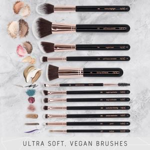 Niré Beauty 15-Piece Makeup Brush Set – Professional Face & Eye Brushes