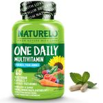 NATURELO One Daily Multivitamin for Men - with Vitamins & Minerals + Organic Whole Foods - Supplement to Boost Energy, General Health - Non-GMO - 60 Capsules - 2 Month Supply