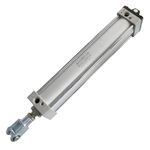 Baomain Pneumatic Air Cylinder SC 63 x 300 PT 3/8, Bore: 2 1/2 inch, Stroke: 12 inch, Screwed Piston Rod Dual Action with Foot Flange CY-63&CB-63 (1PCS)