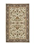 RUG PALACE Carpets for Living Room 5ft x 8ft, Thick & Anti-Skid, Wool, White & Black, Handmade Tufted Area Rug, Persian Floral Design, Soft