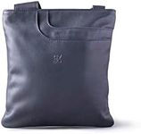 Women's Allerdale Soft Real Leather Cross Body Pocket Bag in Navy