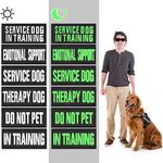 cobee Luminous Service Dog Patches, 6 Pcs Embroidered Dog Vest Patches Removable Dog Harness Patches with Hook Tactical Dog Vest Patch in Training Emotional Support Do Not Pet Therapy Dog, 3.5x1.5inch