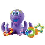 Nuby - Bath Toy Squid with 3 Rings - Baby and Children Water Toy/Bath Toy - 18+ Months