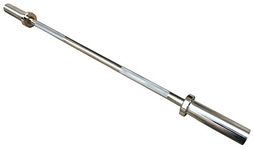 Kobo OR-4-A Olympic Rod 4' Barbell Weight Lifting Barbell Bars 2 Inch Thick Sleeve with Spring Collar Brass Bushing and Needle Bearing with Spring Collars (Imported), 4' (Silver)