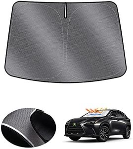 Karltys Compatible with Windshield Sunshade Lexus NX NX250 NX350 NX350h NX400h+ NX450h+ 2022 2023 Front Window Sun Blocker with Storage Pouch Foldable Reflective Sun Visor Block Heat and Stay Cool