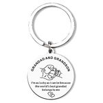 Best Grandpa Gift Keychain for Papa Birthday Gifts for Men Grandad Grandfather Gift Ideas Grand Daddy Christmas Gifts for Papaws Pappy Gifts for Granddad Granddaddy Gifts from Grandchildren Grandson