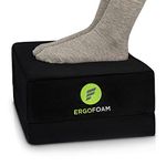 ErgoFoam Foot Rest for Under Desk at Work Chiropractor-Endorsed 2in1 Adjustable Under Desk Footrest Ergonomic Foot Stool High-Density Compression-Resistant Foam Nonslip Desk Foot Rest for Couch, Chair