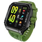 boAt Wave Armour 2 Smart Watch w/ 1.96" (4.9 cm) HD Display,BT Calling, Coins, Rugged Design,100+Watch Faces,Compass Feature,Big Box Speakers, HR&SPO2 and Stress Monitoring,IP68(Forest Green)