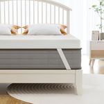 wowttrelax Gel Memory Foam Mattress Topper Double Bed, 3in Dual-Layer Extra Thick, Flexible Ventilated Design With Washable & Removable Knitting Cover, Back Pain Support (135x190x7cm)