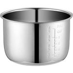 TOPBATHY Stainless Steel Cookware Household Electric Cooker Inner Pot Stainless Steel Cooker Pot Sturdy Practical Pot Accessory Rice Cooker Replacement Parts