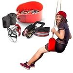 Zip Line Kit For Kids - Slackline Kit For Backyard & Outdoors - 19 Meters - Ninja Warrior Obstacle Course - Ninja Slider - Outdoor Toy - Fofana