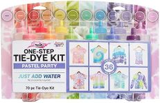 Tulip One-Step Tie-Dye Pastel Party Kit, Easy Group Activity, Permanent Designs, 12 Colors