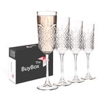 the mask el turko Champagne Flutes Set of 4 (175ml/6oz), Vintage Coupe Glasses, Prosecco Glasses, Crystal Champagne Flutes