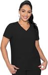 Med Couture Women's Energy Collection Knit Back Top, Black, Small