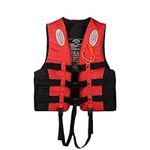 Life Jacket Adult, Life Vest Buoyancy Aid, Buoyancy Swim Vests Adults, Kayaking Life Jackets for Snorkeling Survival Water Sports Swimming Boating, Rot, L