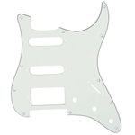 Musiclily HSS 11 Hole Guitar Strat Pickguard for Fender USA/Mexican Made Standard Stratocaster Modern Style,3Ply Parchment