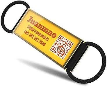 KEKID QR Code Slide On Dog Tag, Personalized Dog ID Tags, Custom Dog Name Tags, Silent Noiseless Dog Tag - Free Online & Scan QR Receive Instant Location Alert Email
