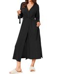 Ekouaer Women's Lightweight Waffle Full Length Robe Soft Ladies Shower Gown Towel Robes, XX-Large