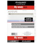 AT-A-GLANCE 2025 Planner Refill, Weekly & Monthly, 5-1/2" x 8-1/2", Desk Size, Loose-Leaf (481-285Y-25)