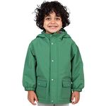 JAN & JUL Waterproof Rain-Coat for Toddler Boys, Fleece-Lined Jacket (Fern Green, 3T)