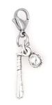 It's All About.You! Baseball Bat & Baseball Sports Clip on Charm Perfect for Necklaces Bracelets 102N