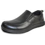 vangelo Professional Slip Resistant Men Slip On Work Shoe for Food Service Health Care Nurse Nick-3 Black Men Size 6M