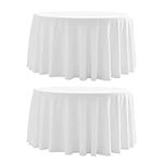 LEQEE Round Tablecloth,2 Pack 120in