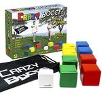 Crazy Bocce Ball Set - Indoor and Outdoor Family Fun for Everyone - A Game for All Ages – Living Room, Park, Backyard, Beach, Lawn Games, Party Games – 8 Cubes, Pallino & Carry Bag