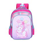 THE CLOWNFISH Kidventure Series Polyester 23 Litres Kids Standard Backpack School Bag Daypack Sack Picnic Bag For Tiny Tots Child Age 5-7 Years (Blush Pink), 23 Litre