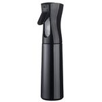 ZHIYE Hair Spray Bottle, Continuous Water Mister Spray Bottle Empty, Aerosol Fine Mist Curly Hair Spray Bottle for Taming Hair in Morning, Hairstyling, Plants, Pets, Cleaning-10.2oz/300ml (Black)