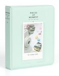 64 Pockets Mini Film Photo Album for Fujifilm Instax Mini 7s 8 8+ 9 25 26 50s 70 90 10 11 30 55 20 50 7 LiPlay Instant Camera 3 Inch Polaroid Picture Name Card Holder (Mint Green)