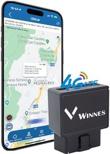 Winnes Localizador GPS para Coche rastreador GPS 4G OBD2 rastreador GPS Resistente al aguaalerta de Velocidad Geofencesuscripción aplicación Gratuita para Furgoneta y Coche TK816