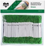 Choose Friendship, My Friendship Bracelet Maker Green Expansion Pack, 100 Pre-Cut Threads