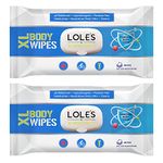 LOLE'S Body Wipes XL - Wet Wipes for Adults, Body Wipes for Adults No Shower, Adult Bed Bath Wipes, Incontinence Wipes Large & Fresh, Paraben Free, Ideal for Camping, Gym, Travel, Hospital (2pk x 48)