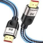 Southlight HDMI 2.1 Cable 2M,8K@60Hz 4K@120Hz Ultra HD Cable High-Speed Lead 48Gbps,7680x4320,Supports eARC HDR10 HDCP 2.2 & 2.3 DTS: X 3D CEC Compatible with all HDMI devices PC/TV/HDTV/Blu-ray