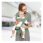 R for Rabbit Upsy Daisy Baby Carrier Cum Kangaroo Bag, Ergonomic Baby Carry Bag, Adjustable Hip Seat Belt, Carrier with 4 in 1 Carry Position for 3 to 24 Months Kids, Max Weight up to 15 Kg (Green)