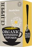 Clipper Organic Dandelion Tea Bags | 120 Dandelion Leaf Infusion Teabags (6 x Boxes of 20) | Bulk Buy for Home & Catering | Caffeine-Free Herbal Tea Bags | Natural, Unbleached & Biodegradable