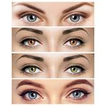 Choice Empire Combo Pack of 4 Pair Monthly Colored Contact Lens Zero Power with Lens Case Grey-Hazel