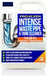 Pro-Kleen Intense Waste Pipe and Tank Cleaner For Caravans and Motorhomes 5L - Deeply Cleans, Freshens, Shower & Sink Drain Pipes, Toilet Cassettes, Eliminates Unpleasant Odours