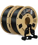 OVERTURE PETG Filament 1.75mm,3D Printer Filament PETG,1kg Spool (2.2lbs),Dimensional Accuracy +/-0.03mm,Fit Most FDM Printer (Black*2)