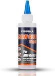 Visbella Fabric Glue, Sew Glue Liquid Stitch, Strong Bond Permanent Washable Craft Adhesive, for All Fabrics, Clothing, Tent, Curtain, Sofa Cover Repair & Make Patches (4.0 FL.OZ.)