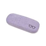 Oak & Tea Glasses Case Hard Shell and Fashion Eyeglasses Cases with Cleaning Cloth Spectacle Cases for Women and Men (Purple)