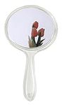 Stianiiie Makeup Hand Mirror, Double-Sided Handheld Mirror 1X/3X Magnifying Mirror with Handle, Wall Mounted Mirror, (Crystal Clear) 4.8" X 8.3"