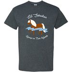 Lil Sebastian Always in Our Hearts - Funny Mini Horse TV T Shirt, Dark Heather, X-Large