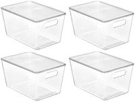 Vtopmart 4 Pack Clear Stackable Sto