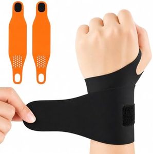 2Pcs Wrist Support Brace, Wrist Support for Carpal Tunnel Pain Relief, Wrist Brace, Ultra-Thin Elastic for Tear, Wrist Wraps Repetitive Wrist Use Injury, Fits Both Wrists (Black)