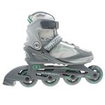 No Fear Womens Ladies Fitness Inline Skates Roller Blades Four Wheel Sports Grey/Teal UK 7