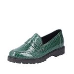 Rieker Women's 45560 Loafer, Green, 4 UK