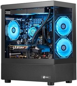 NINGMEI Gaming PC Desktop, AMD Ryzen 7 7800X3D 8 core 4.2GHz(up to 5.0GHz), GeForce RTX 5070 12GB, 32GB DDR5 RAM 6000MHz, 2TB NVME SSD, 750W PSU, Windows 11 Home 64-bit, Black